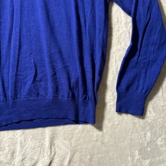 JOS A BANK Traveler 100% Merino Wool Sweater Royal Blue 1/4 Zip Men's Size XXL - Picture 6 of 11